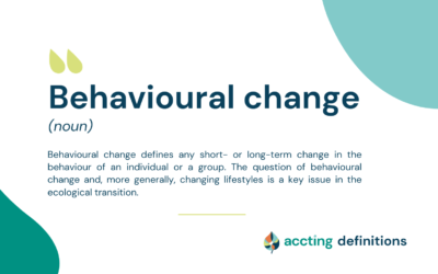 What does behavioural change mean?