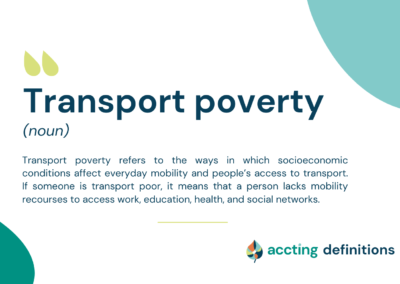What does transport poverty mean?