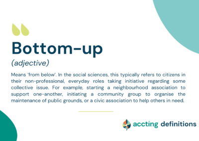 What does bottom-up mean?