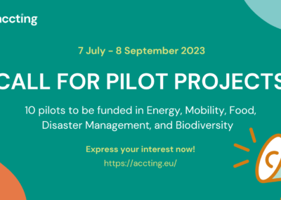 Call for ACCTING’s pilot projects soon open!