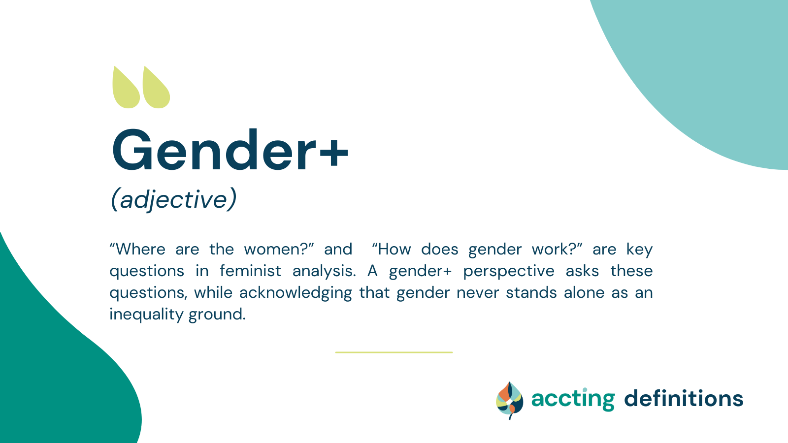 Making Gender-based Analysis Plus sustainable- Women and Gender