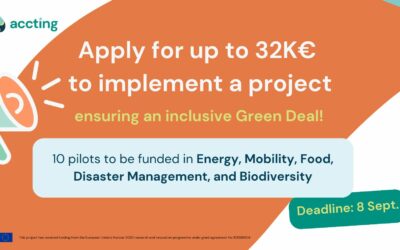 Apply for 32K € to implement a project that ensures an inclusive Green Deal!