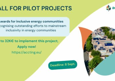 Apply to implement a project on recognising outstanding efforts to mainstream inclusivity in energy communities!