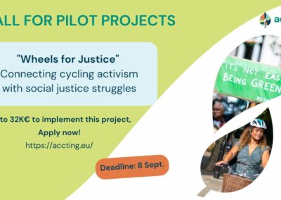 Apply to implement a project on connecting cycling activism with social justice struggles!