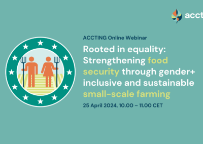 Webinar: Strengthening food security through gender+ inclusive and sustainable small-scale farming
