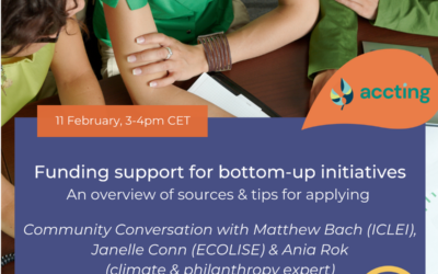 New webinar: Funding support for bottom-up initiatives – sources & tips for applying