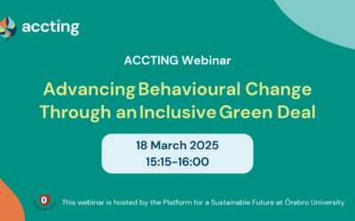 ACCTING webinar: Advancing Behavioural Change Through an Inclusive Green Deal