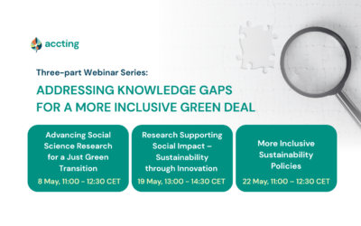 Webinar series: Addressing Knowledge Gaps for a More Inclusive Green Deal