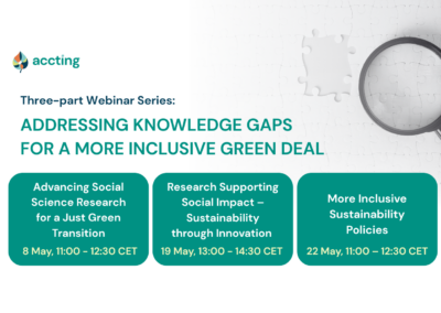Webinar series: Addressing Knowledge Gaps for a More Inclusive Green Deal