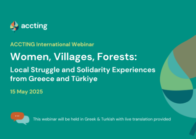 [Save the date] International webinar: Women, Villages, Forests: Local Struggle and Solidarity Experiences from Greece and Türkiye