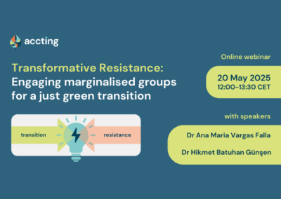 Webinar: Transformative Resistance: Engaging marginalised groups for a just green transition
