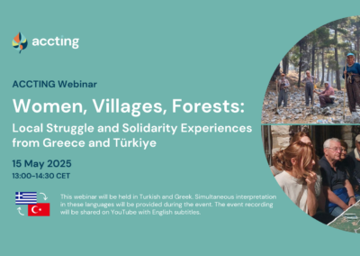 Women, Villages, Forests: Local Struggle and Solidarity Experiences from Greece and Türkiye [webinar held in Greek & Turkish]