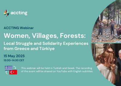 Women, Villages, Forests: Local Struggle and Solidarity Experiences from Greece and Türkiye [webinar held in Greek & Turkish]